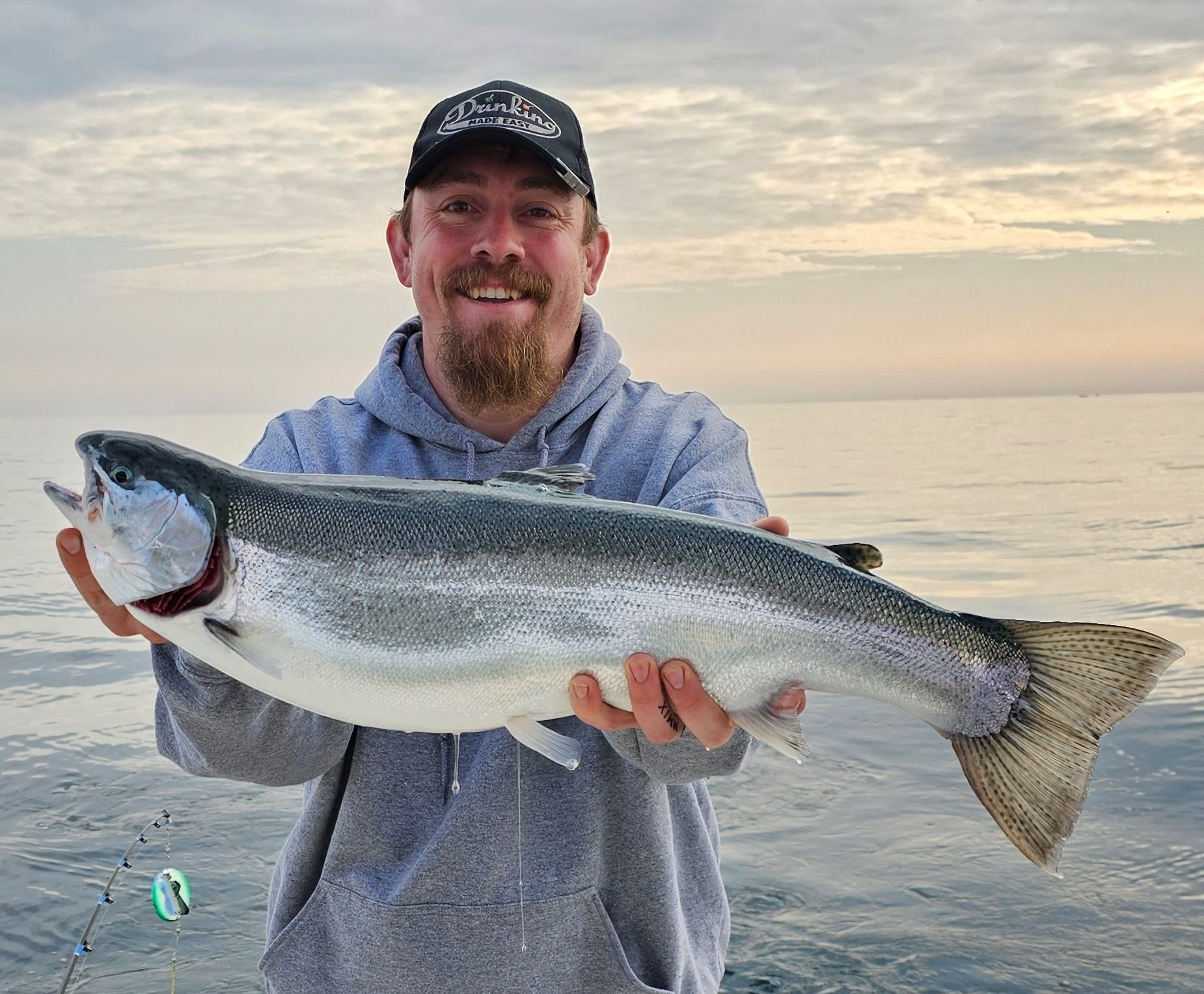 Man holding Rainbow Trout